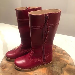 Girls Red Boots